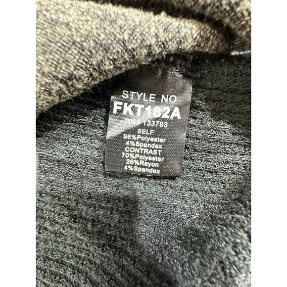 Pol Sleeveless Top Size Large Black Tan Multi Media Lace Waffle Knit Grunge Goth - Picture 7 of 10